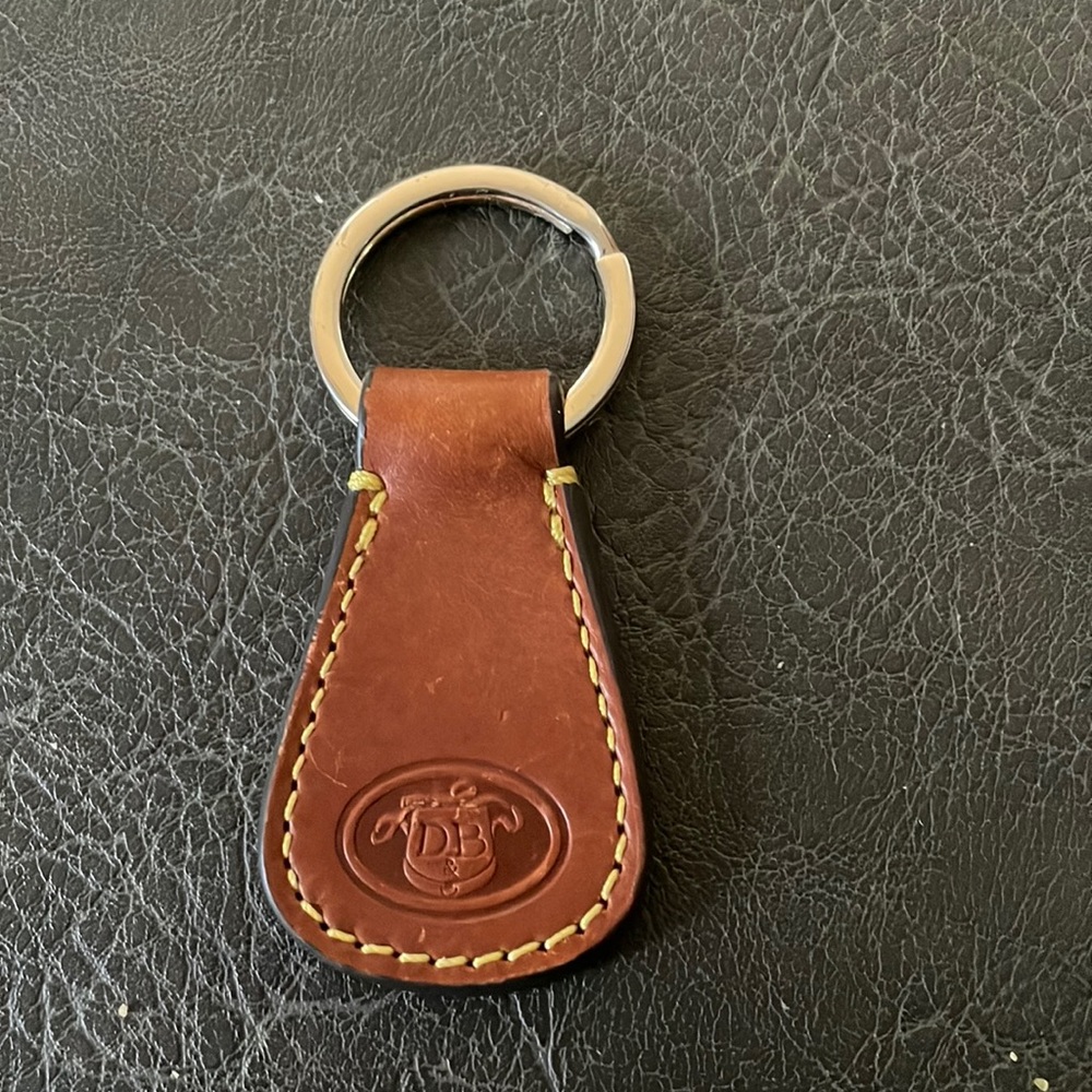 Dooney & Bourke key chain. All leather. Tan.